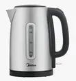 Midea 1.7L Stainless Steel Kettle with Water Window MK-17S40A2 - 1