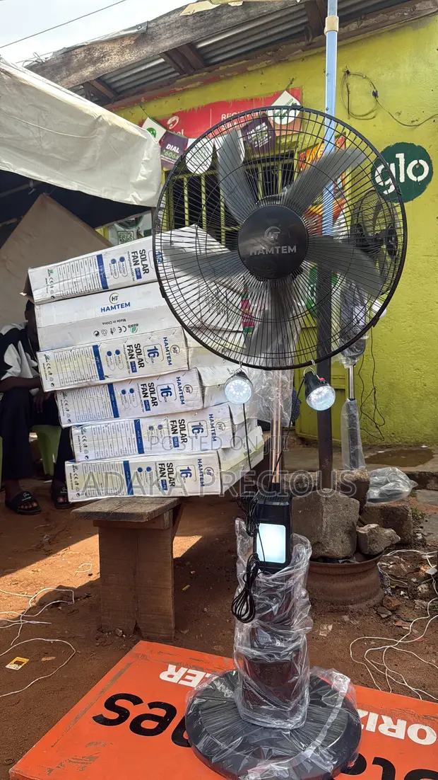 Hamtem Solar Rechargeable Fan (18" & 16") - 1