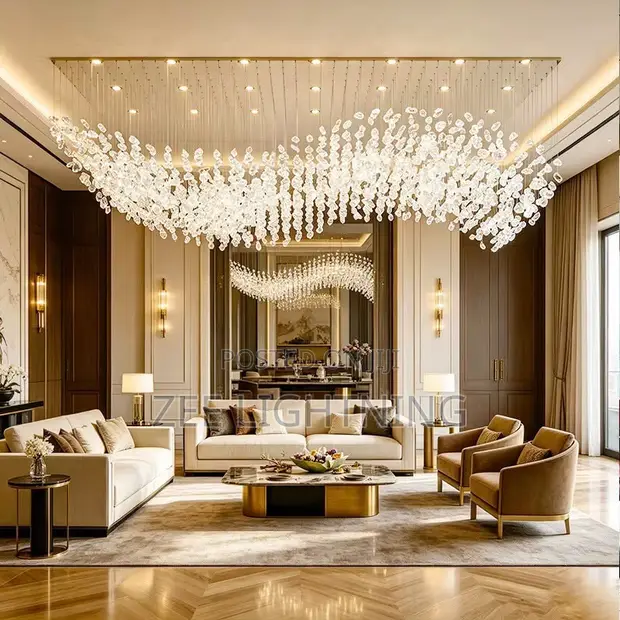 Luxury Modern Crystal Stone Chandelier (Sait na 50) - 1