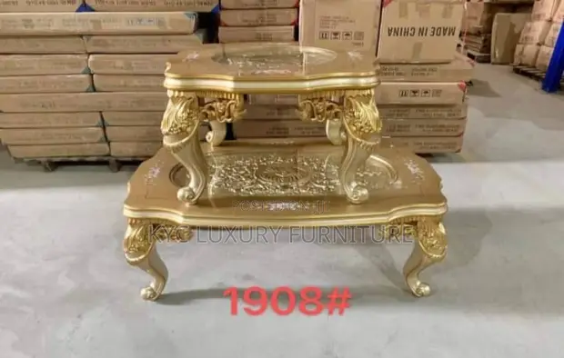 Royal Executive Center Table with 2 Side Stools - 1