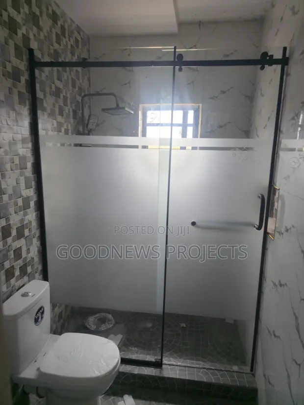 GE Frosted Sliding Shower Door (10mm Tempered Glass) - 1