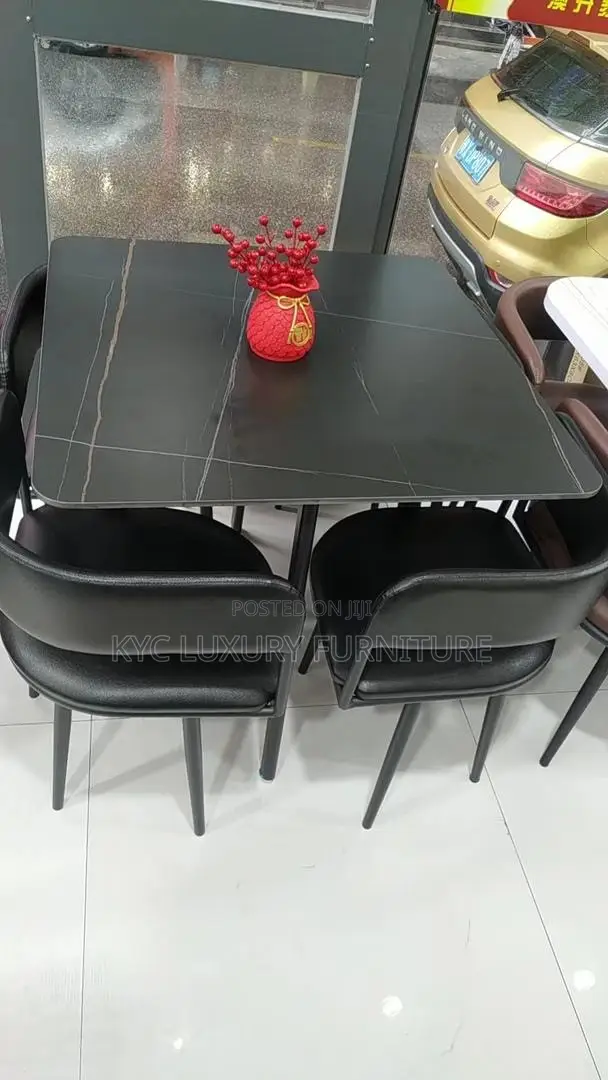 KYC Luxury 4-Seater Dining Table - Marble Top - 1