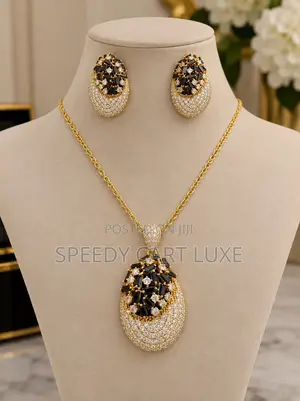 Brand New Zircon Jewellery Set - Gold Colour