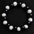 Bold Black and White Statement Bracelet - 1