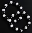 Bold Black and White Statement Bracelet - 2