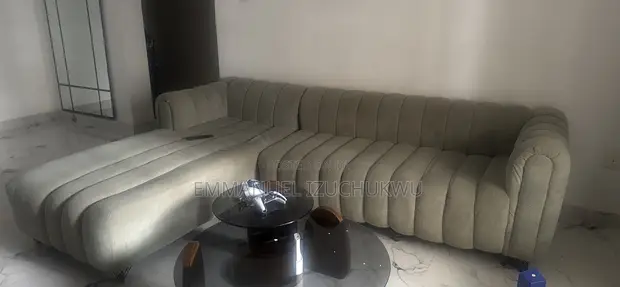 Parlor Sofa - 7 Seater, Green Fabric - 1