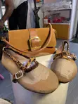 Zara Brown Leather Handbag and Shoe Combo - 2