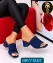 High Quality Low Block Heel Slippers - 2