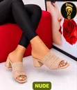 High Quality Low Block Heel Slippers - 3