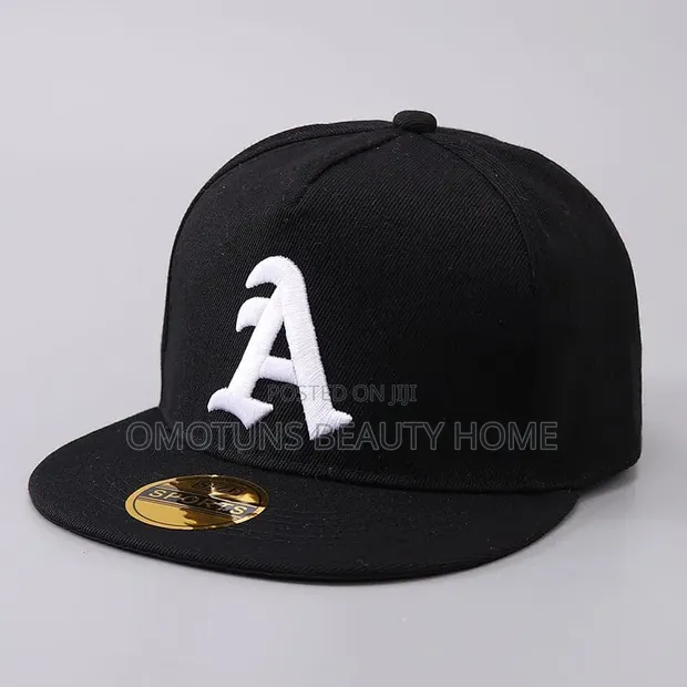 Unisex Black Cotton Baseball Cap - 1