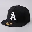 Unisex Black Cotton Baseball Cap - 1