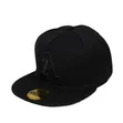 Unisex Black Cotton Baseball Cap - 2