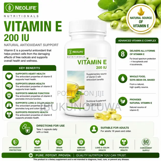 Vitamin E 200 IU - 60 Capsules - 1