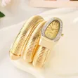 Ladies Snake Bangles Wrist Watch - Gold - 2