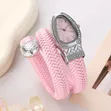 Ladies Snake Bangles Wrist Watch - Gold - 3