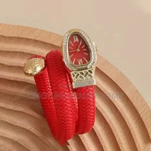Ladies Snake Bangles Wrist Watch - Gold