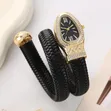 Ladies Snake Bangles Wrist Watch - Gold - 5