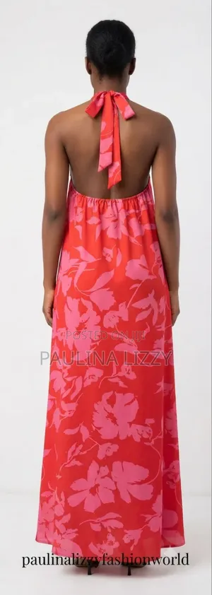 Abc Floral Crepe Maxi Gown Dress