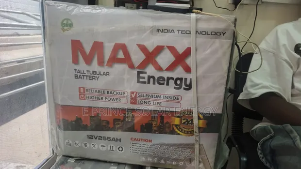 12V 255Ah Maxx Energy Tubular Battery - 1
