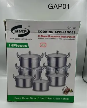 7pcs SMP Aluminum Pot Set (Sizes 16-28)