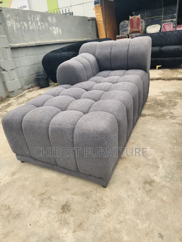 Neatly Padded L-Shaped Sofa Chair - 1