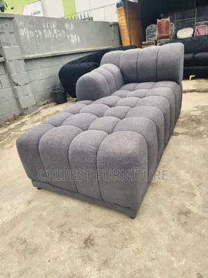 Neatly Padded L-Shaped Sofa Chair