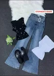 YSL Inspired Wide Leg Jeans da Rhinestone - High Waist Palazzo - 2