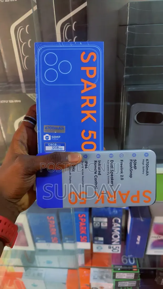 Sabon Tecno Spark 50 128GB Grey - 1