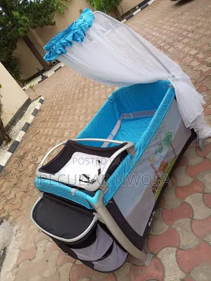 Mothercare Portable Baby Cot - Blue