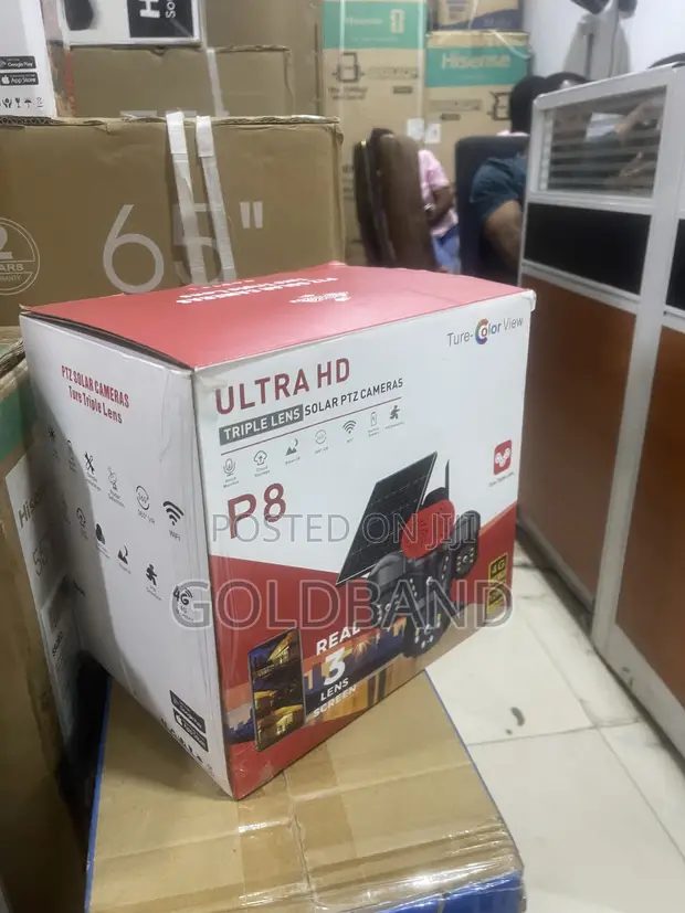 Triple Lens 360° Solar PTZ Surveillance Camera - 1