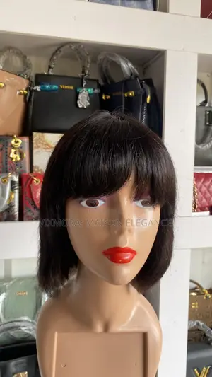 Quality Human Hair Bob Wig with Fringe