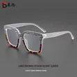 Large Frame Anti-Blue Light Cat Eye Glasses - 3