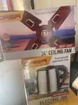 Gasa 24" Fan na Rufi QCF-24H (Gajeren Haske) - 3