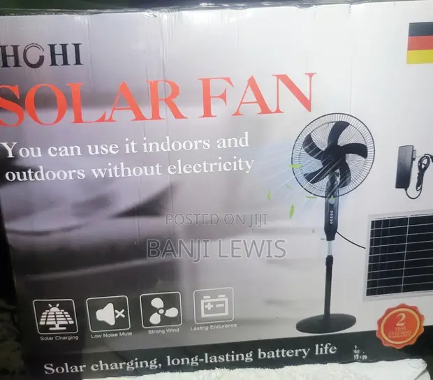 Fan Mai Tsayawa Mai Amfani Da Hasken Rana Mai Karfin Sake Caji 16 Inch - 1