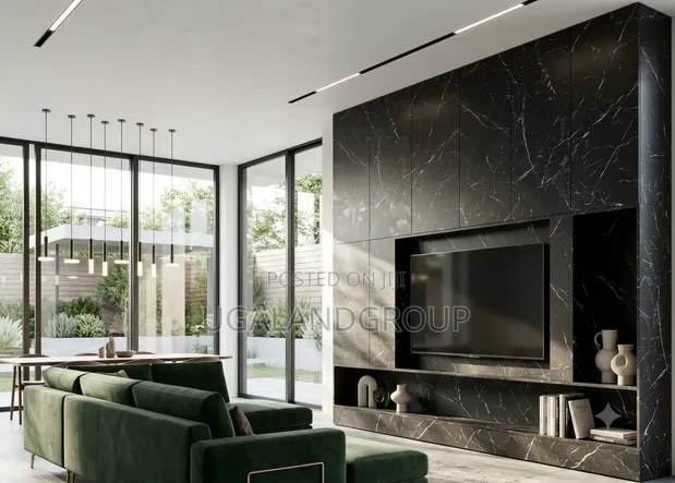 Black Marble Wallpaper Roll - High Gloss - 1