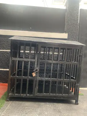 Black Metal Dog Cage - Brand New