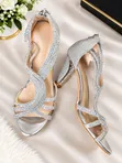 SheSole Women's Low Heel Dance Wedding Sandals - 1