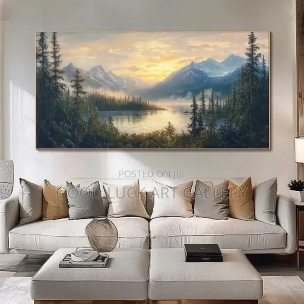 Landscape Canvas Wall Art - Misty Pine Forest - 1