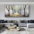 Landscape Canvas Wall Art - Misty Pine Forest - 2