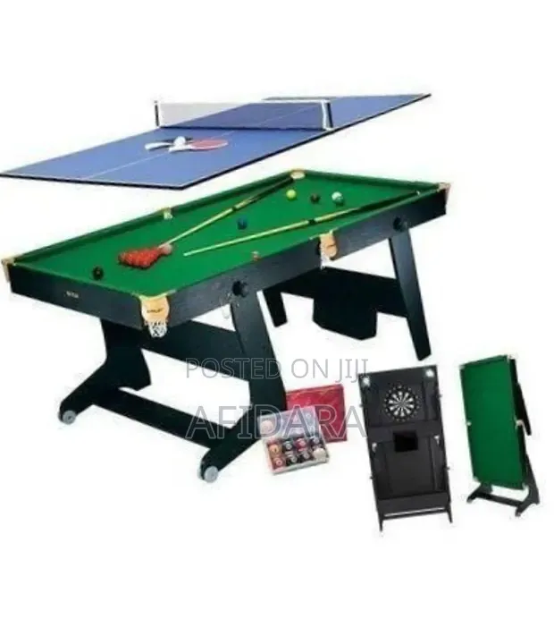 3-in-1 Nadiyar Snooker Board Mai Girman 6ft Tare da Na'urori - 1