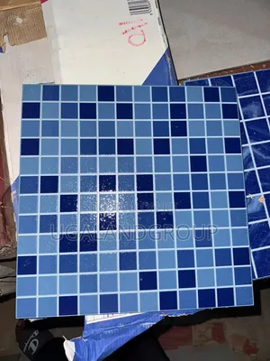 Mosaic Swimming Pool Tiles - Blue Wave Border