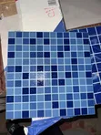Mosaic Swimming Pool Tiles - Blue Wave Border - 2