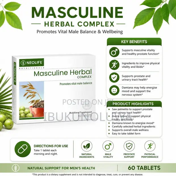Masculine Herbal Complex - 60 Tablets - 1