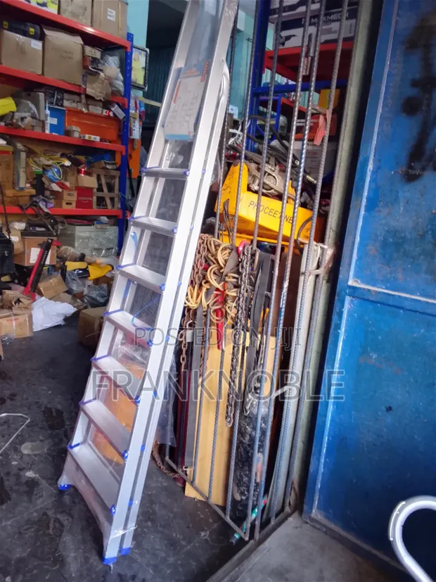 8-Step Aluminum Folding Ladder - 1