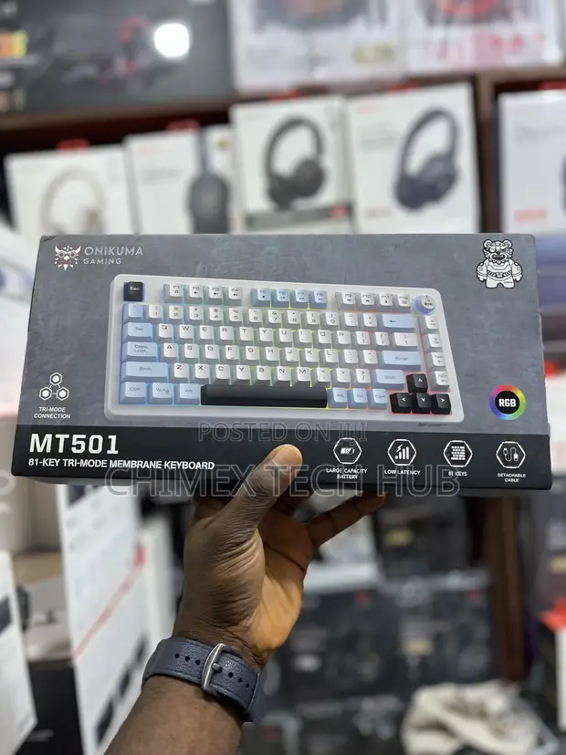 Onikuma Gaming MT501 81-Key Tri-Mode Membrane Keyboard - 1