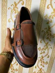 Tsteps Classic Hand-Made Derarun Kafa Guda Biyu (Brown, Girman 42) - 2