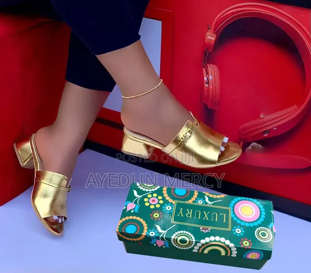 AD Maurizio Block Heel Slippers - 1