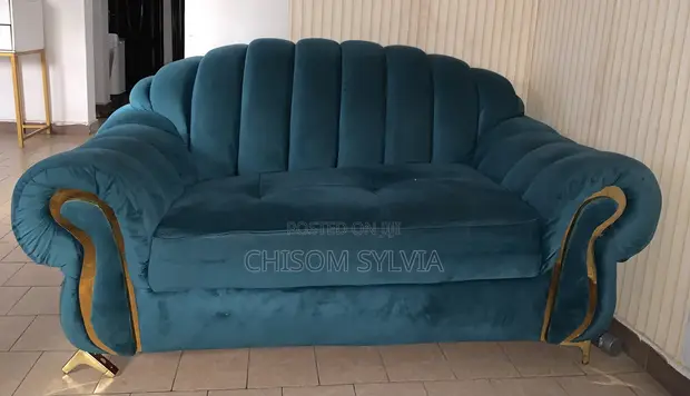 Home Interiors Teal Velvet 3-Seater Sofa - 1