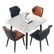 Wa Nordic Imported Slate Dining Table tare da 4 Chairs - 4