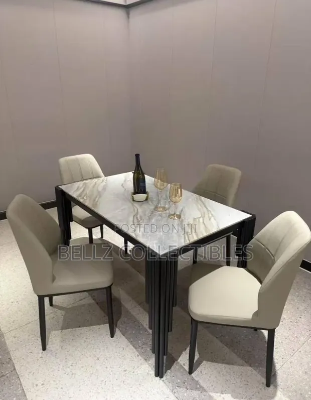Home Interiors Dining Set - Marble Finish - 1